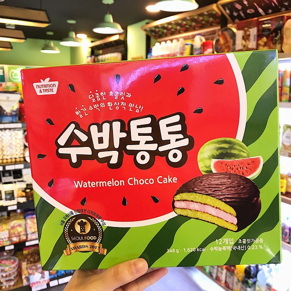 [Mã 77FMCGSALE1 giảm 10% đơn 250K] Bánh Chocopie vị Dưa Hấu Hàn Quốc