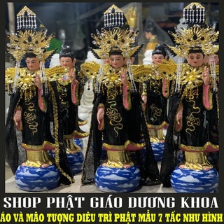 Bộ áo choàng + mão đội cho tượng bà Diêu Trì mẫu cao 7 tất - Bộ áo mão cho tượng bà Diêu Trì / Thiên Hậu / mẹ Cửu Thiên