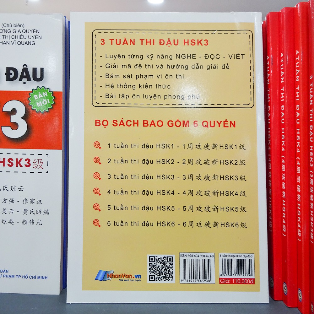 Sách - 3 Tuần Thi Đậu HSK3 (Cấp Độ 3) - Sách luyện thi tiếng Hoa độc quyền Nhân Văn