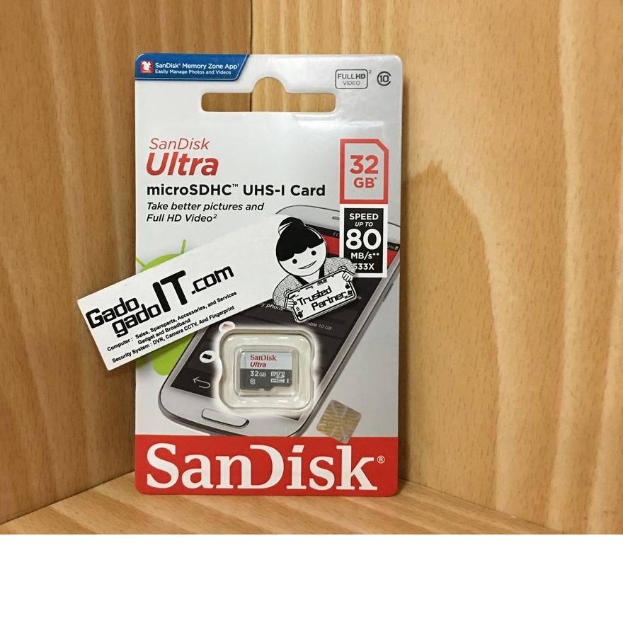 ☇ Thẻ Microsd Sandisk Tốc Độ Cao CL10 32GB 80MB / s ☞