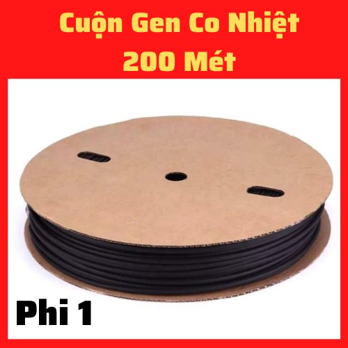 Gen co nhiệt phi 1, Gen co nhiệt 1mm =&gt; Phi 2 (cuộn 200 Mét)