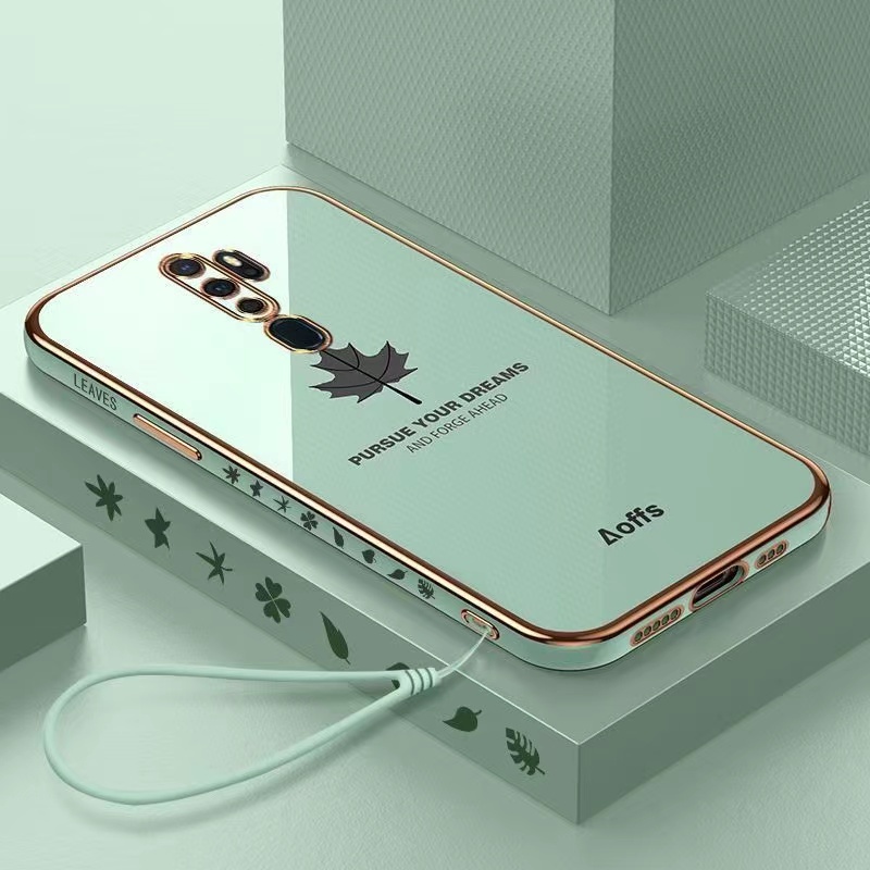 Case Samsung A51 4G A71 4G S20 S10 S10Plus S20FE S20Plus S20ULTRA Note20ULTRA Note20Plus Straight Edge Electroplating Shell Maple Leaf Cover
