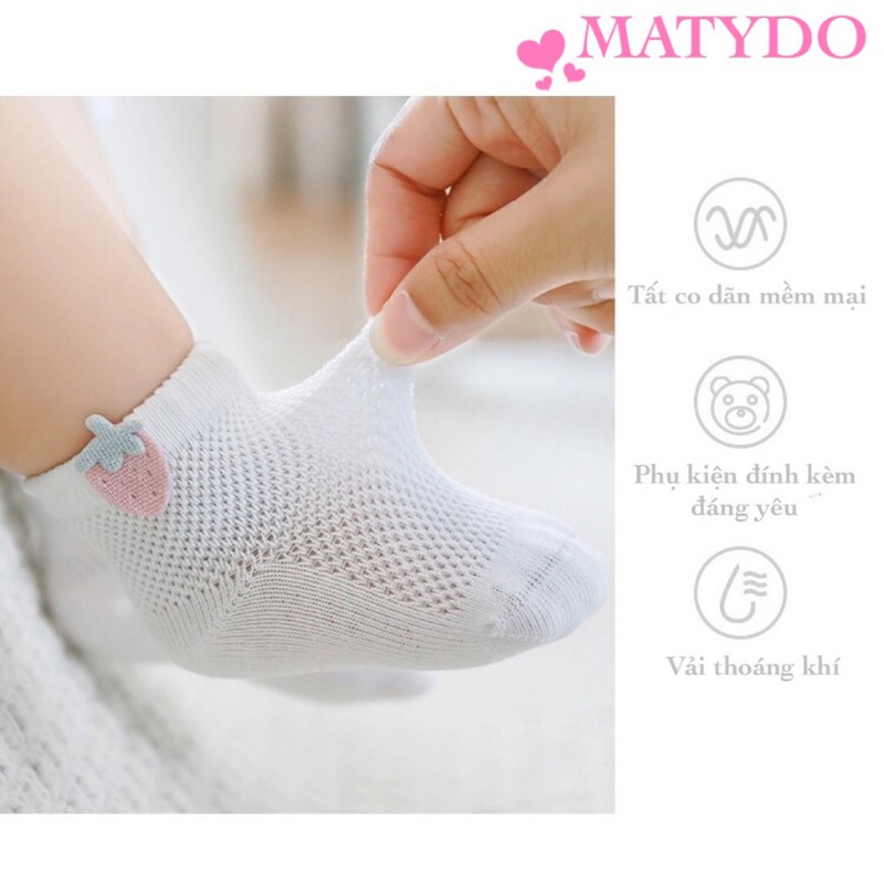 Tất trẻ em mềm mại set 3 đôi điều hòa thoáng khí đủ size từ 0 - 1 tuổi tất cho bé sơ sinh NEMO BABY