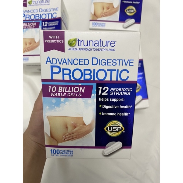 Viên uống bổ sung men tiêu hoá Advanced Digestive Probiotic Trunature của Mỹ