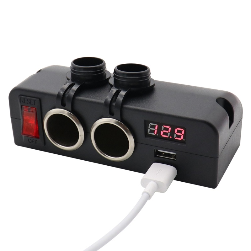 Ổ Cắm Điện Hai Cổng USB 12V 24V Cho Xe Hơi / Tàu Thuyền