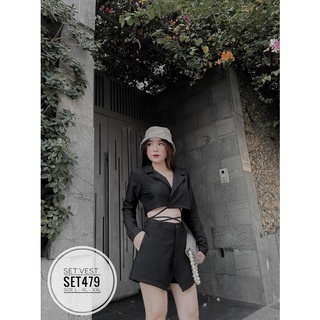 N.T BIGSIZE set vest croptop