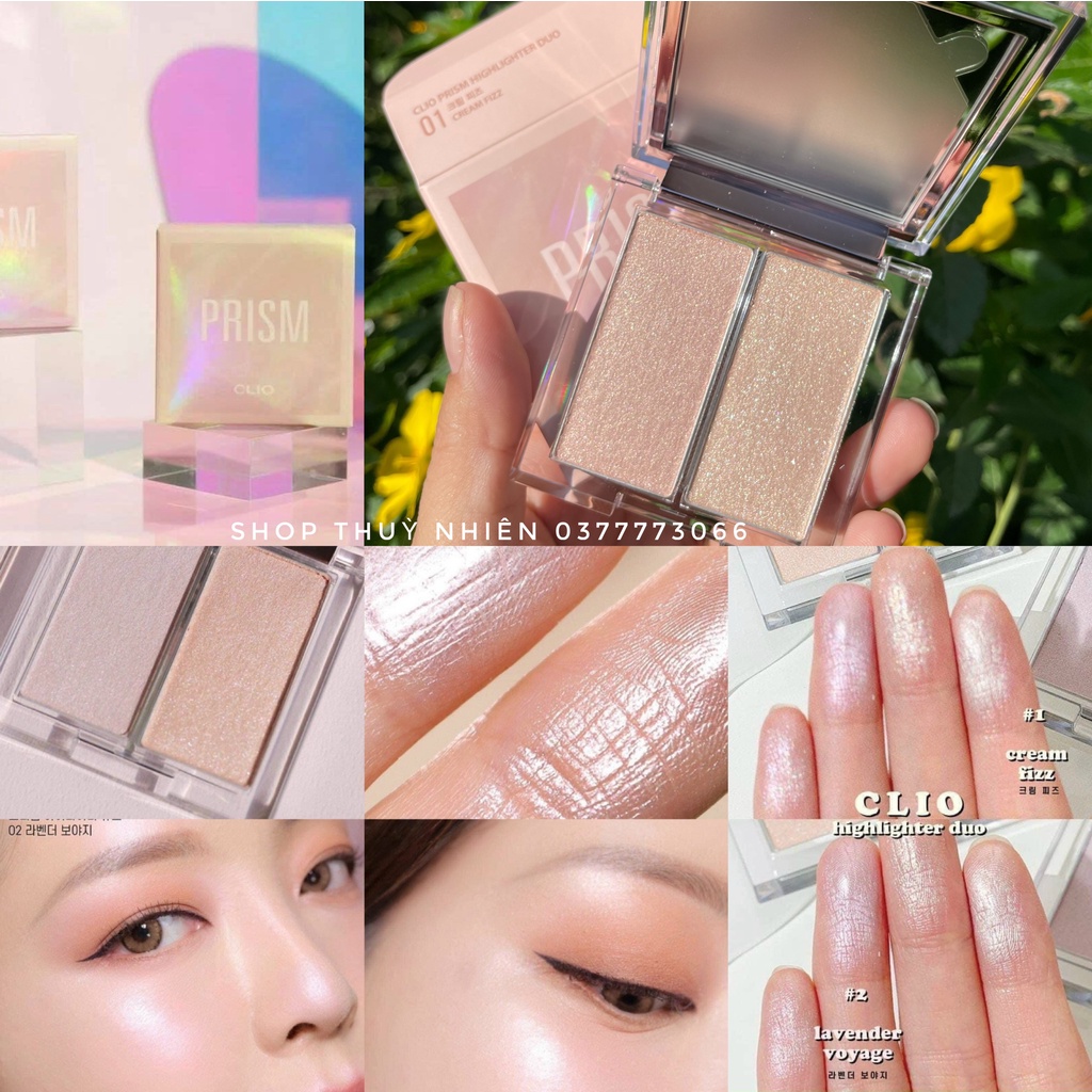 Phấn bắt sáng Clio 2 ngăn