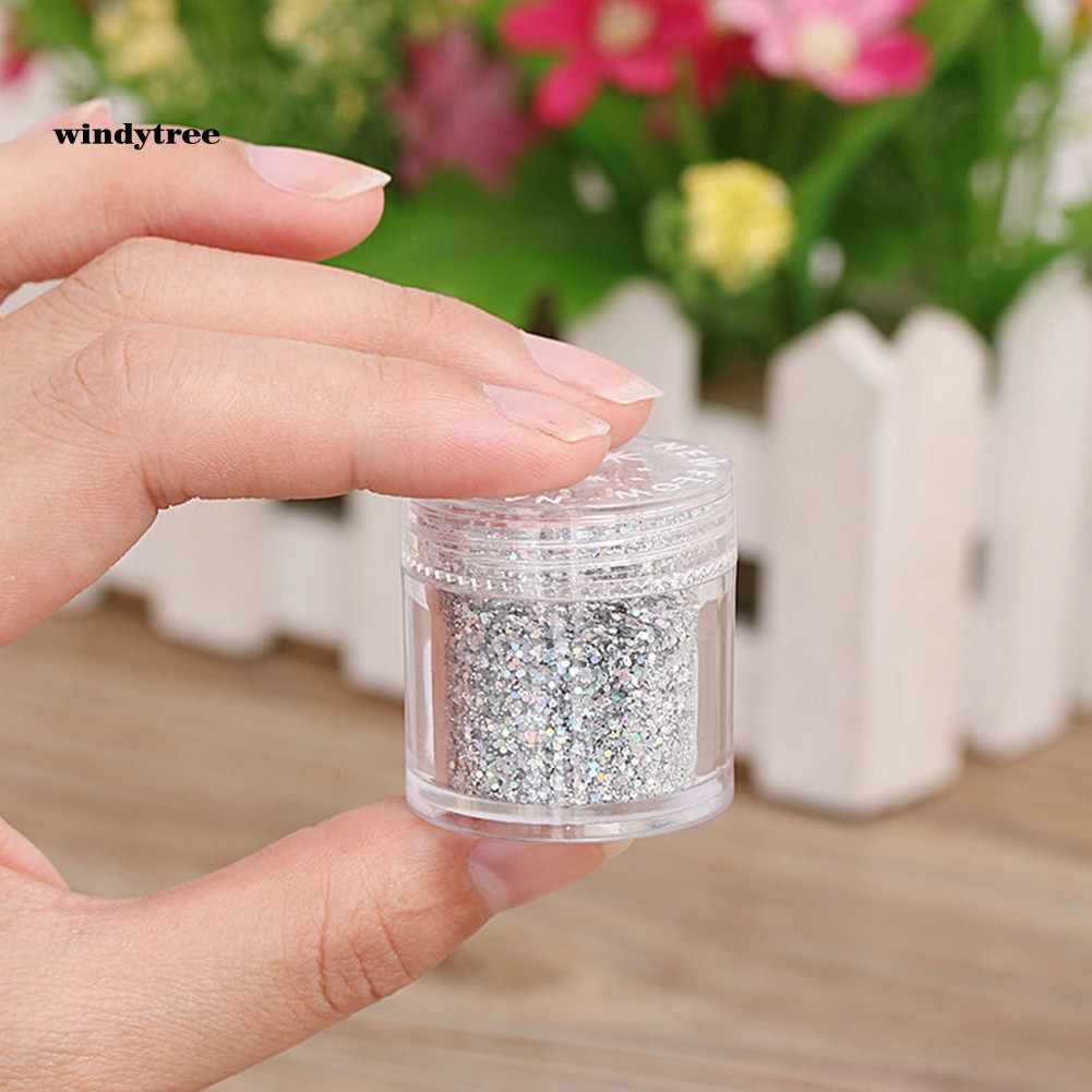 Hộp bột kim tuyến ánh kim 10g dùng trang trí móng tay nghệ thuật phong cách holographic