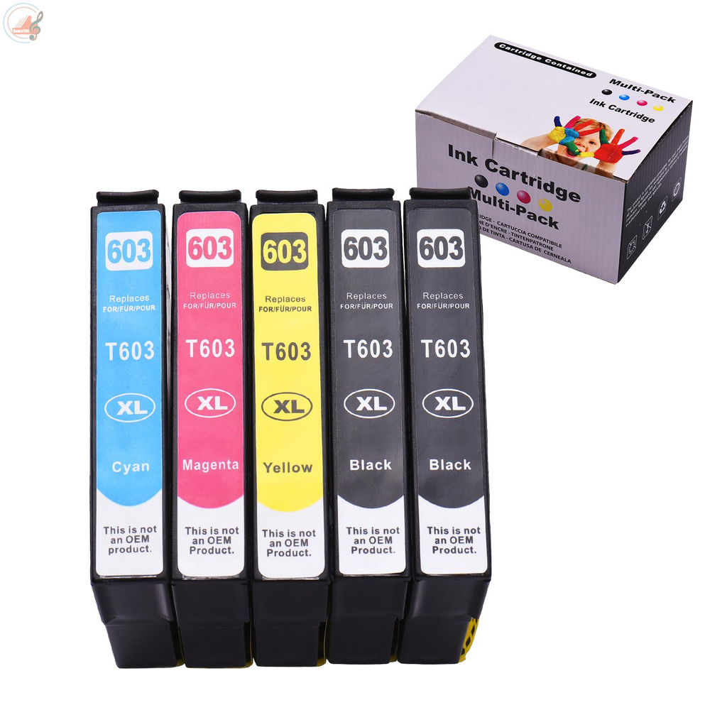Aibecy Compatible Ink Cartridge Replacement for 603XL High Yield Compatible with Epson Expression Home XP-2100 XP-2105 XP-3100 XP-3105 XP-4100 XP-4105 WorkForce WF-2810 WF-2830 WF-2835 WF-2850 Printer 5-Pack (2 Black, 1 Cyan, 1 Magenta, 1 Yellow)