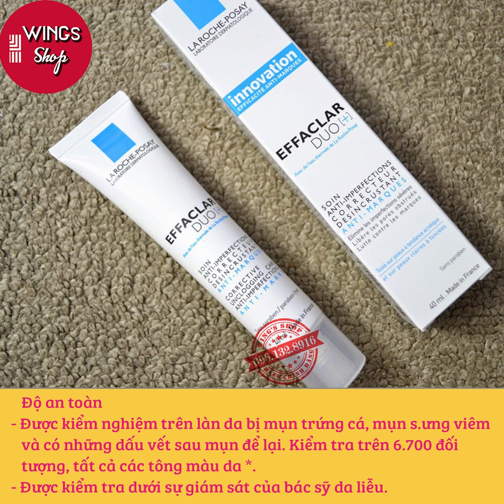 Kem Dưỡng Giảm Mụn, Ngừa Thâm La Roche Posay Effaclar Duo+ 40ml