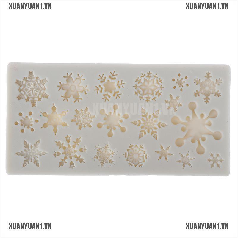 [XUANYUAN1] Khuôn Silicone Làm Bánh / Xà Phòng / Sô Cô La Hình Bông Tuyết