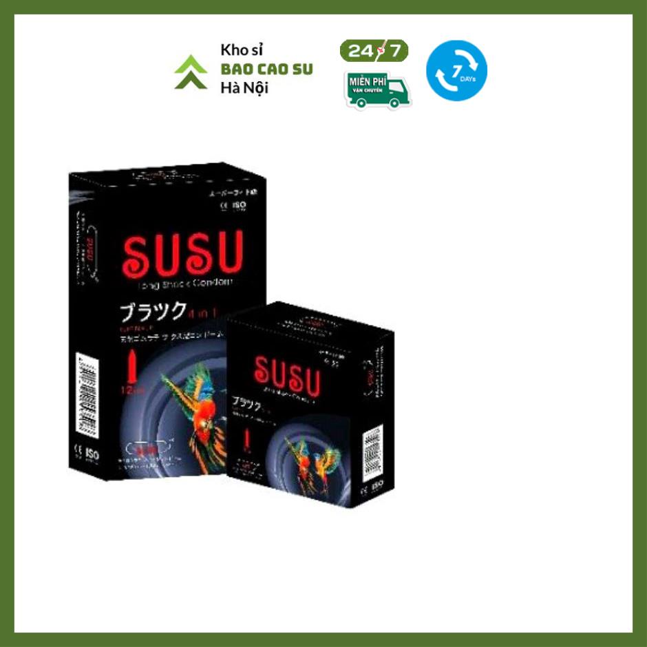Free ship bao cao su kéo dài thời gian siêu mỏng Susu hộp 12 chiếc (Sale Sốc)