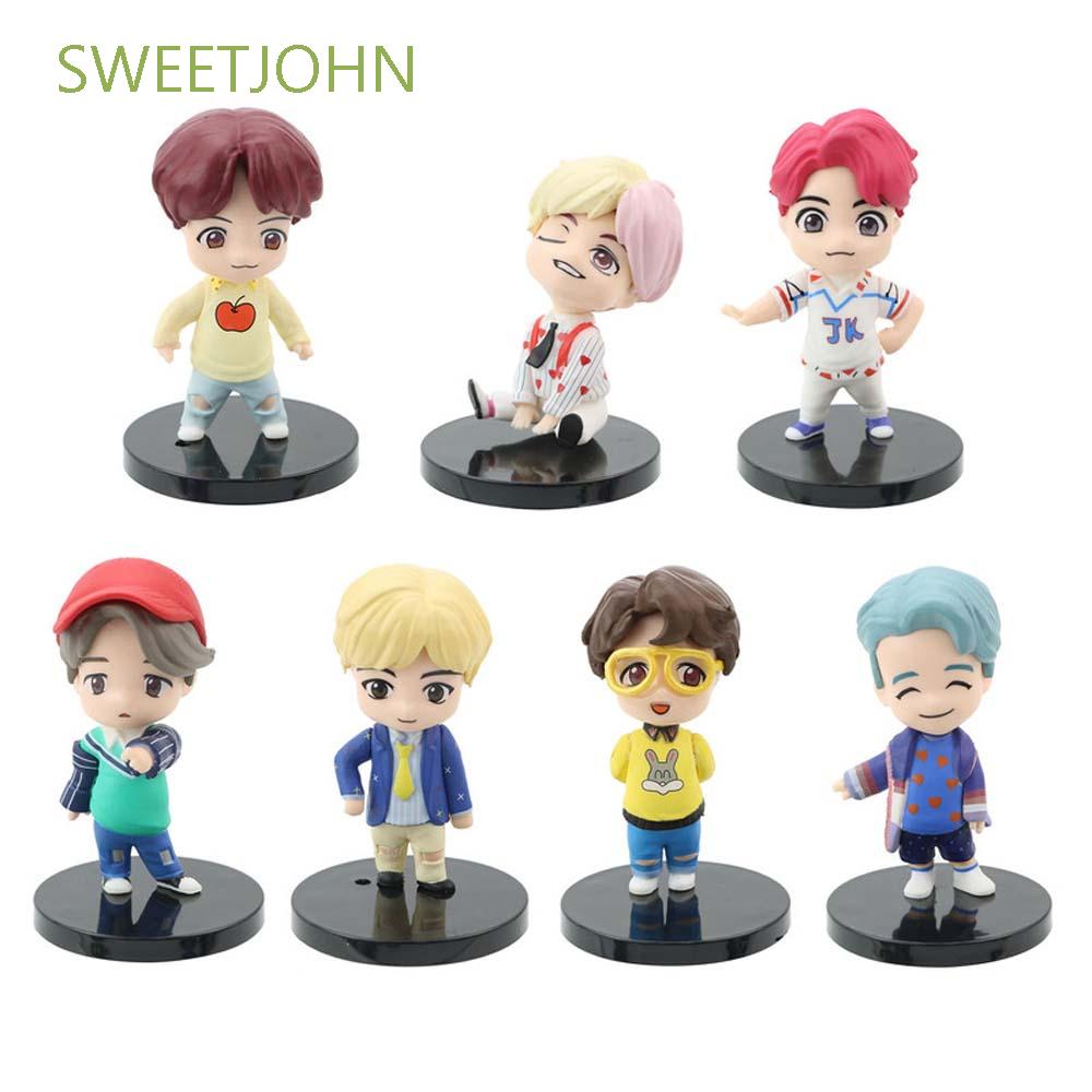 Set 7 Mô Hình Nhân Vật Nhóm Nhạc Bts Dễ Thương