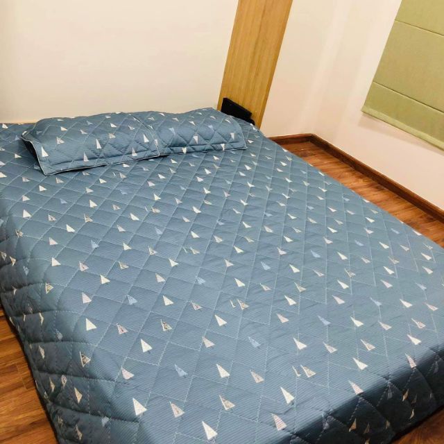 Bộ ga gối thô lụa hàn quốc 1m8 x 2m Trần bông