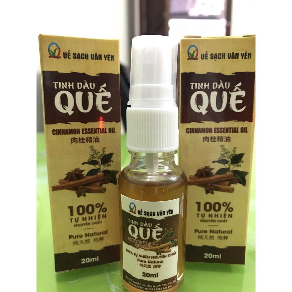 Tinh dầu Quế tự nhiên - Hàng chuẩn làng nghề Văn Yên Yên Bái - Lọ dạng xịt 20ml
