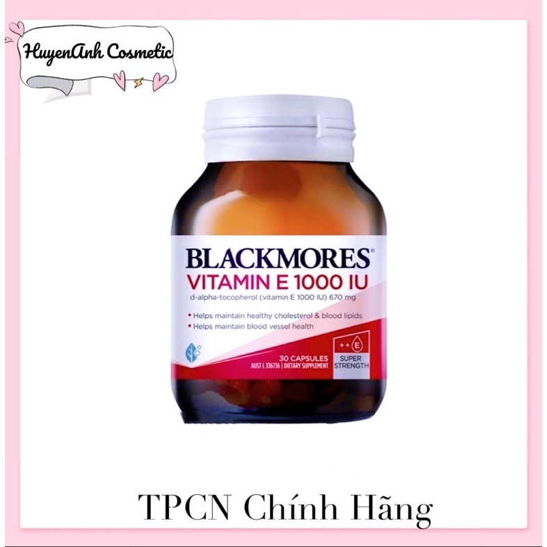 ( Xã 11/2024 ) Viên uống Vitamin E 1000iu 30v Blackmores