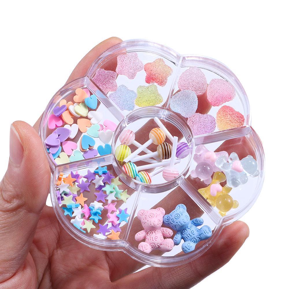 NIUYOU Hạt Đá Đính Móng Tay Hình Nơ Bướm 3D