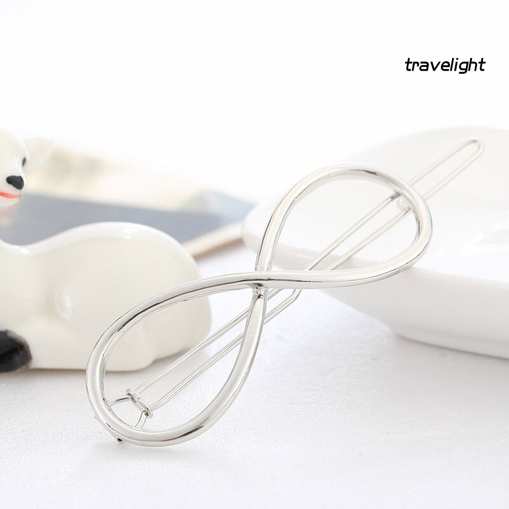 (Travelight) Kẹp Tóc Hình Số 8 Đính Nơ Thời Trang Cho Nữ