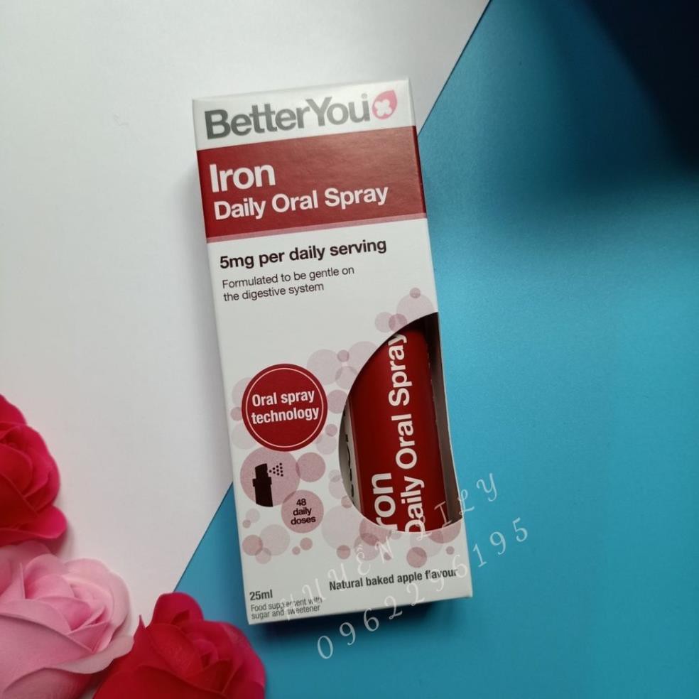 Bổ sung sắt dạng xịt Better You 25ml của Anh