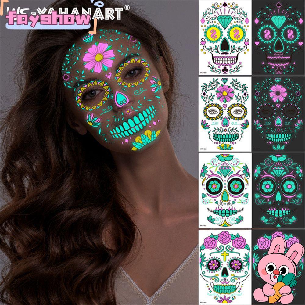 Hình Xăm Dán Trang Trí Halloween Lâu Trôi Độc Đáo
