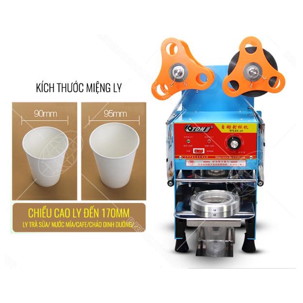 Máy ép ly tự động ET-A1, Hàng Chính Hãng ETON Bảo Hành 12 Tháng, Máy ép ly trà sữa, Máy Dập Cốc Tiện Lợi