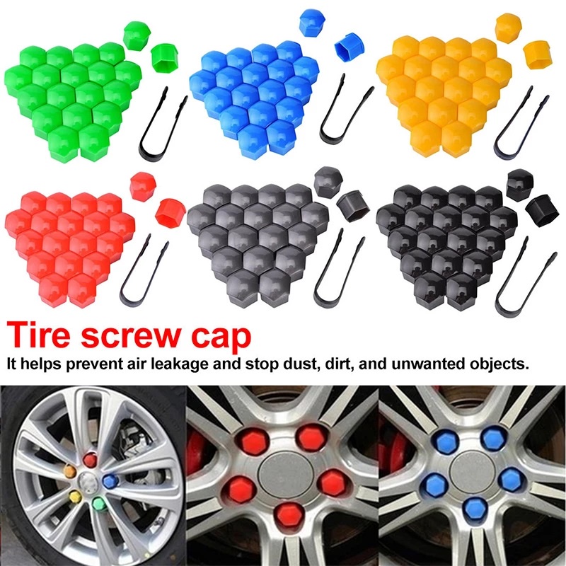 Set 20 Nắp Đậy Bảo Vệ Ốc Vít Bánh Xe Hơi Chống Trầy Xước Trang Trí Nội Thất Xe Hơi