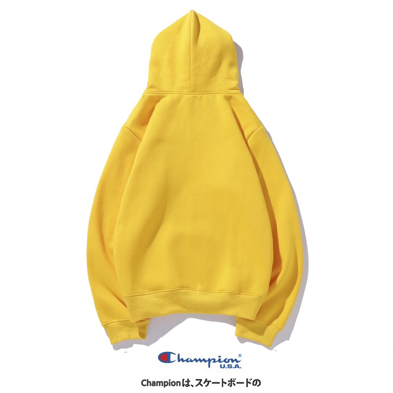 Áo hoodie tay dài thêu logo Champion cổ điển độc đáo