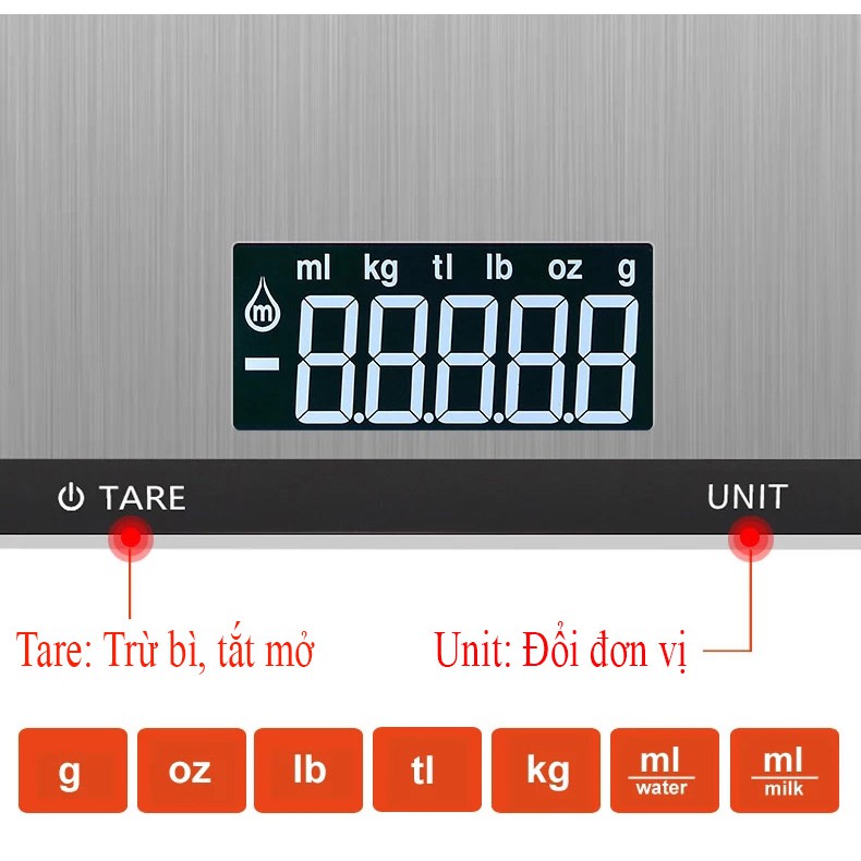 Cân tiểu ly điện tử mini nhà bếp 10kg hợp kim thép chính xác cao ( Bảo Hành 1 Năm ) TBE Shop