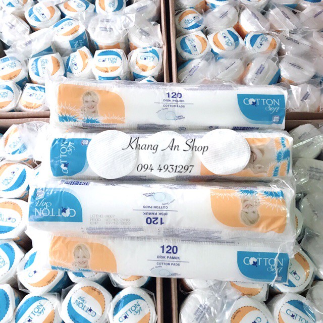 Bông Tẩy Trang Cotton Soft 120 Miếng