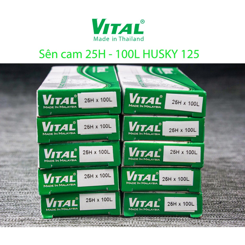 Sên cam VITAL HUSKY 100 mắc 25H - Xích cam xe máy, sên đề chính hãng, hàng nhập khẩu Malaysia