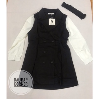 VÁY SƠ MI CỔ VEST ĐAI EO ( ẢNH THẬT CUỐI )