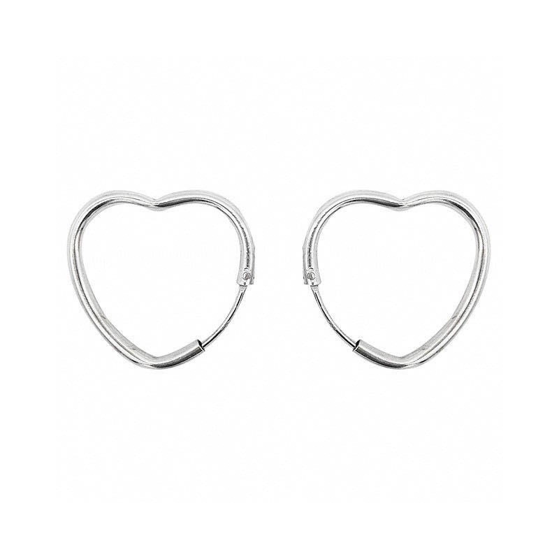 Khuyên Tai Trái Tim Đơn Giản Phong Cách Hàn Quốc