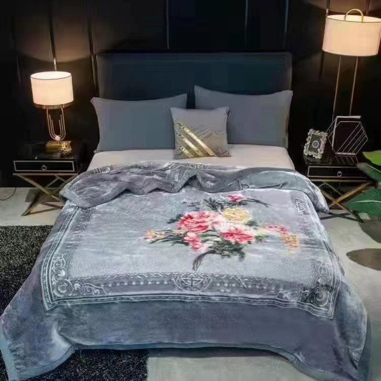 Chăn lông tuyết Hàn Quốc dày đẹp, chăn đắp mùa đông kích thước 2mx2m3 nặng 4kg kèm túi đựng sang trọng