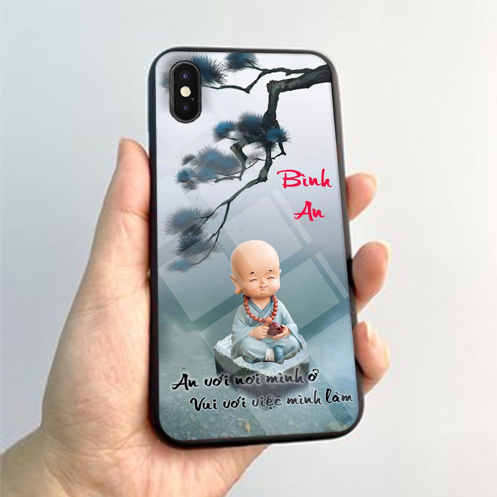 ỐP lưng kính 3D IPHONE X-XS-XR-XSMAX, ỐP điện thoại in hình phật tâm an shop.viet9