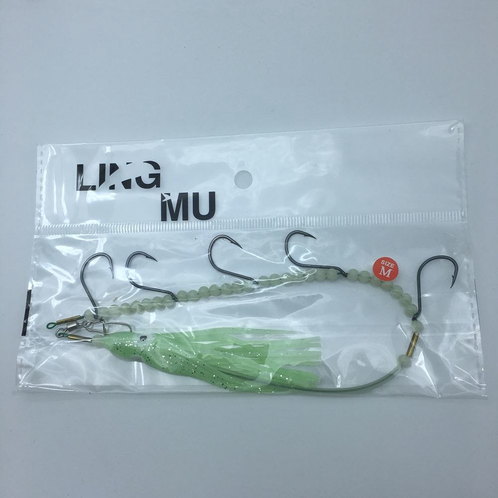 1 Cuộn Dây Câu Cá Mềm Phát Sáng Trong Tối Hình Con Mực