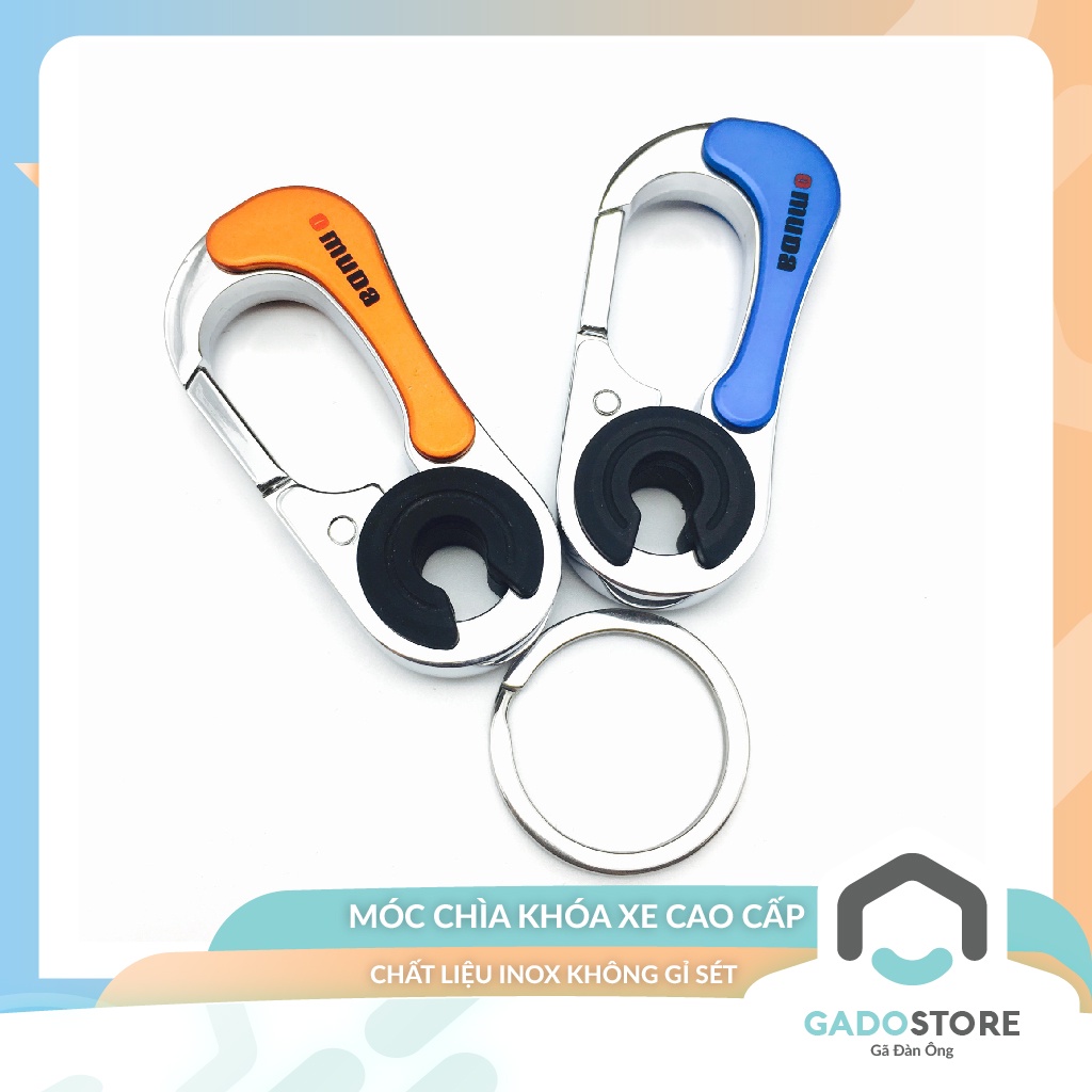 Móc khoá ô tô OMUDA cao cấp inox chống gỉ sét có chốt đĩa quần 3754