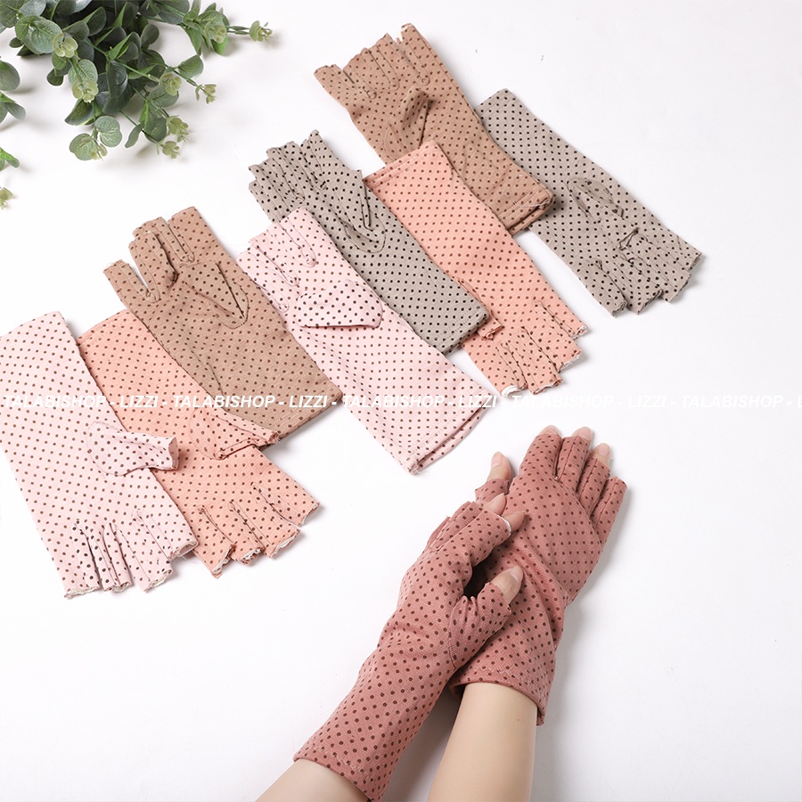 Găng tay hở ngón, găng tay len nữ hở 2 ngón, 5 ngón chống nắng Bảo vệ da tay, giữ ấm, hút mồ hôi Talabishop