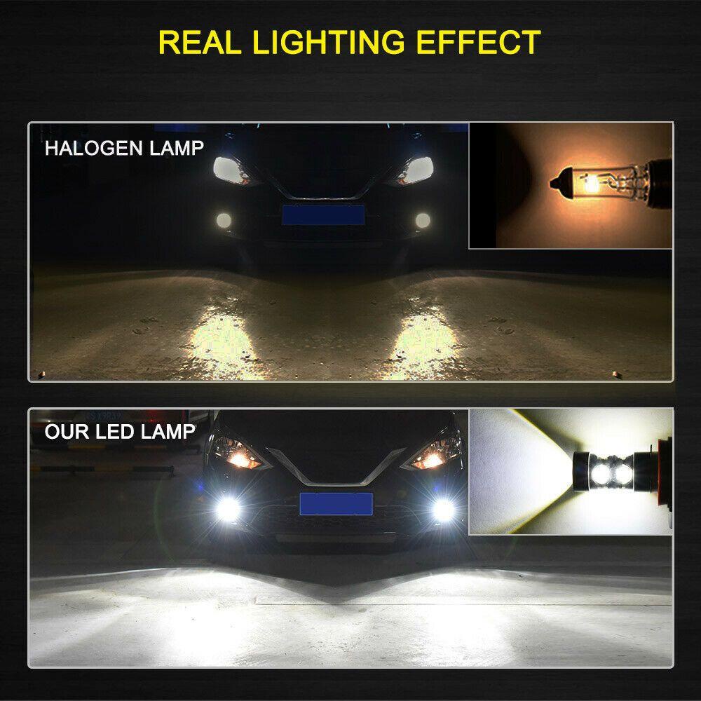 Bộ 2 Đèn LED Sương Mù Siêu Sáng H11 / H8 / H9 / H16 DRL Cho Xe Hơi