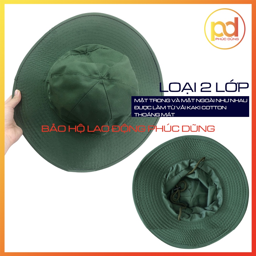 Nón Tai Bèo, Mũ Tai Bèo Nam Nữ Loại 2 Lớp Dầy Dặn Xanh Lá Sinh Viên Mùa Hè Xanh Tình Nguyện