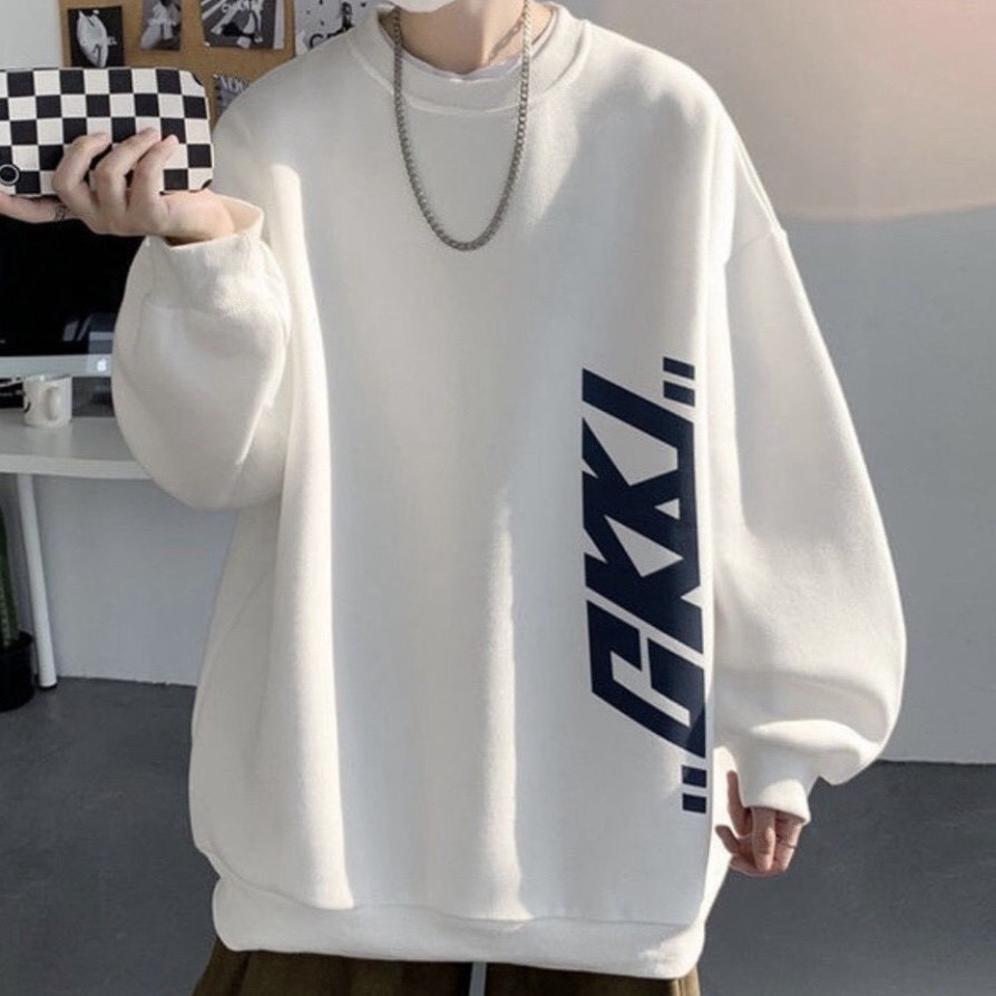 FREESHIP Áo sweater, áo nỉ bông họa tiết chữ GKKI form rộng phong cách Ulzzang | WebRaoVat - webraovat.net.vn