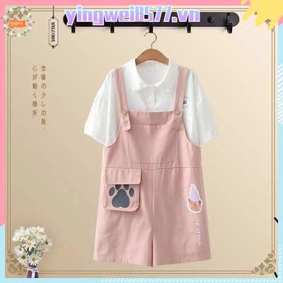 Quần Yếm Dáng Rộng Thời Trang Mùa Hè Xinh Xắn Dành Cho Nữ