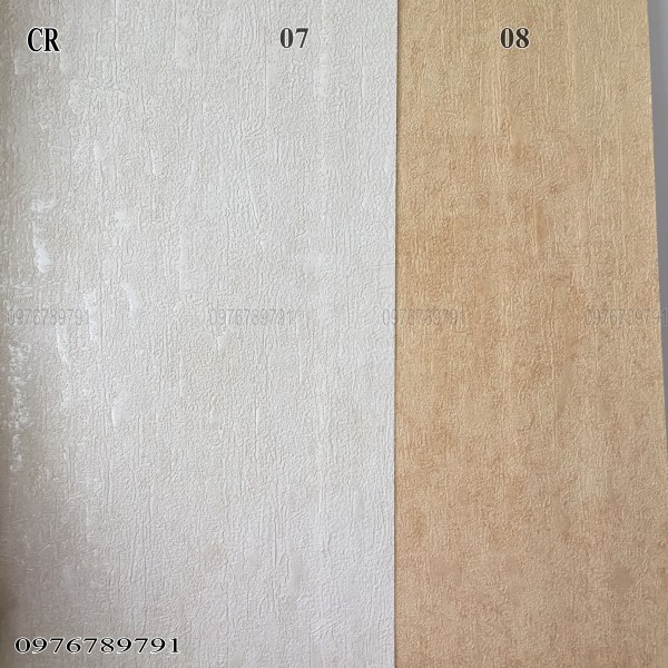 10m Giấy dán tường trơn Cao Cấp CR cho Phòng Ngủ, Phòng Khách Lụa Không Keo Khổ 53cm