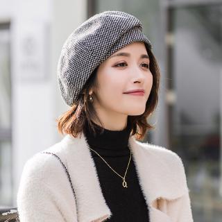 Unique design striped beret hat for women