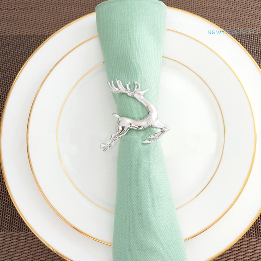 Vòng Nhẫn Khóa Khăn Ăn Bằng Hợp Kim Trang Trí Bàn Tiệc Cưới / Giáng Sinh