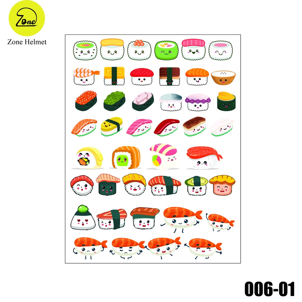 Set A4 Sticker Shusi hình dáng cao cấp