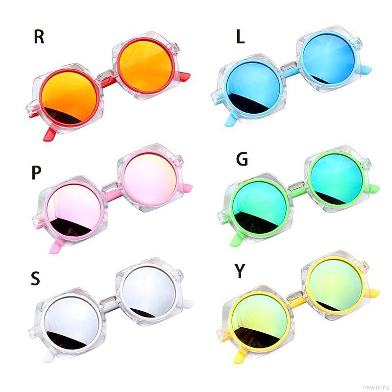 Kính râm gọng tròn chống tia UV kiểu dáng Hàn Quốc dành cho bé trai và bé gái