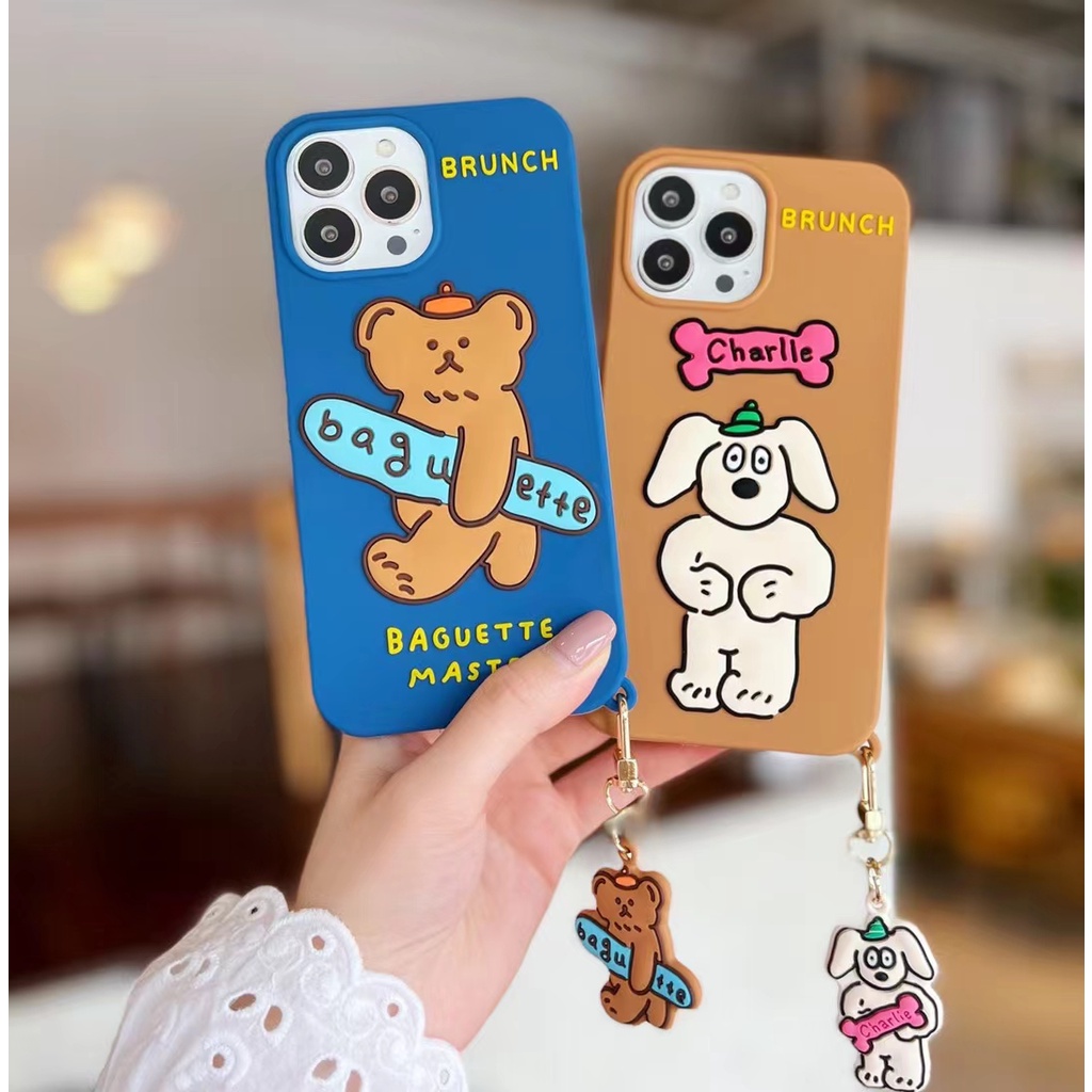 Ốp Điện Thoại silicone Mềm Họa Tiết Gấu Hoạt Hình Cho Iphone 13 12 pro max 11 pro max xs max xr x 7 8 plus 6 6s plus
