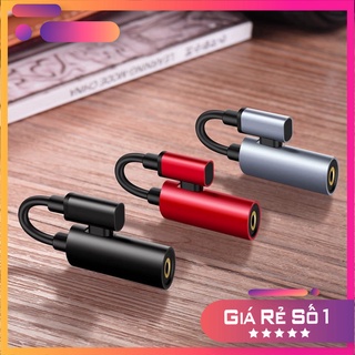 Jack chuyển đổi type c sang 3.5 vừa nghe vừa sạc ls19 hoco chính hãng hoco