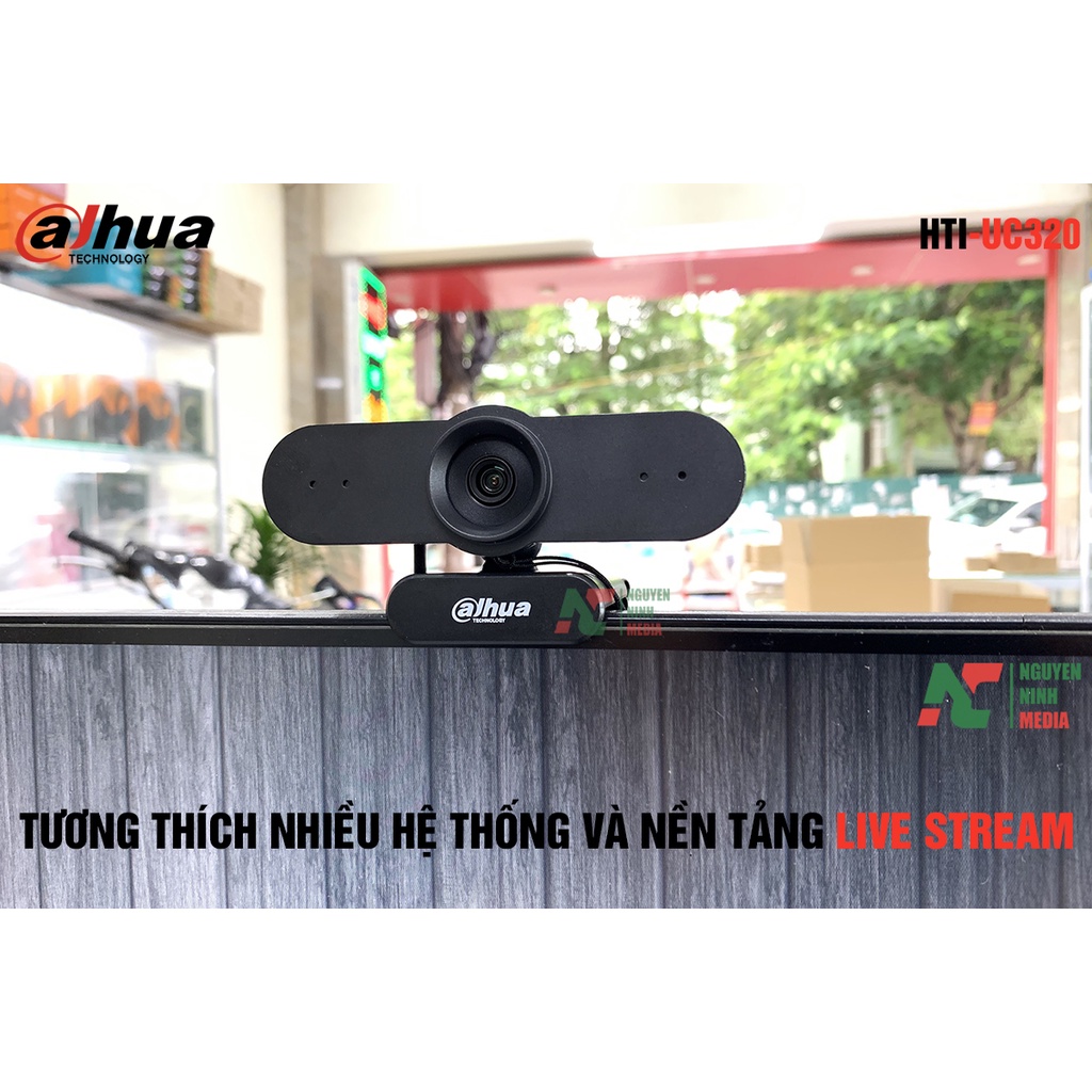 Webcam Dahua HTI-UC320 Full HD 1080P , Tích Hợp Mic - Hàng Chính Hãng