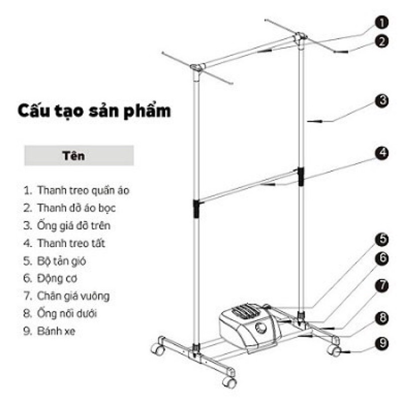 Tủ sấy quần áo khung inox 2 tầng có điều khiển từ xa- hàng chắc chắn, độ bền cao